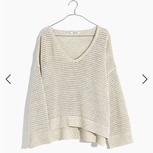 Madewell Rainbow Marled Seville pullover sweater size M